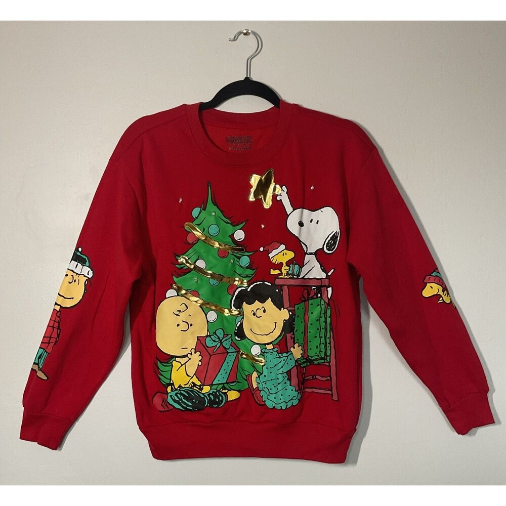 Peanuts Light Up Christmas Sweatshirt( Lights Not Working) Size XS